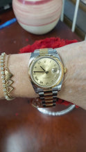 Load and play video in Gallery viewer, 2006 Rolex Datejust 36mm 116203 Champagne Roman Dial Box Papers Two Tone
