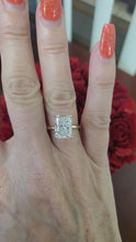 Load and play video in Gallery viewer, 4.00ct IGI Certified Lab Grown Radiant Diamond VS1 E Engagement Ring 14k Gold
