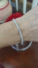 Load and play video in Gallery viewer, 14k White Gold 10.00ct Lab Grown Diamond Tennis Eternity Bracelet 7 1/4" VS2 FG
