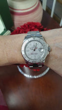 Load and play video in Gallery viewer, Complete Rolex YachtMaster 40mm 16622 Steel Platinum Bezel Dial Boxes Papers
