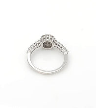 Load image into Gallery viewer, 14k White Gold .82ct Round Diamond Cluster Flower Ring
