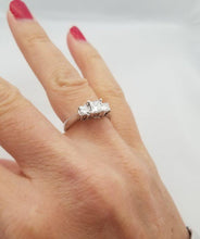Load image into Gallery viewer, 14k White Gold 1.00ct Princess Cut Diamond Three Stone Engagement Ring
