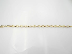 10k Yellow Gold 3.00ct Round Baguette Diamond Channel Set Tennis Bracelet 8 1/4"