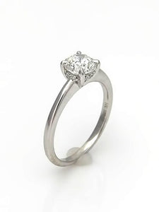 585 14k White Gold 1.00ct Round Diamond Solitaire Engagement Ring