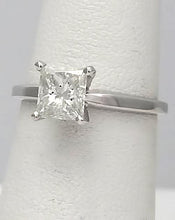 Load image into Gallery viewer, 14k White Gold 1.19ctw Princess Cut Diamond Solitaire Engagement Ring
