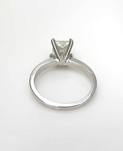 14k White Gold 1.19ctw Princess Cut Diamond Solitaire Engagement Ring
