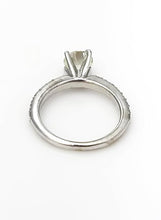 Load image into Gallery viewer, 14k White Gold Pave Band 1 1/2ct Round Vs2 Diamond Solitaire Engagement Ring
