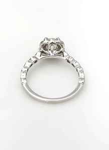1.00 CT. T.W. Round Diamond Ornate Halo Engagement Ring 14k White Gold