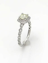 Load image into Gallery viewer, 1.00 CT. T.W. Round Diamond Ornate Halo Engagement Ring 14k White Gold

