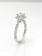 Load image into Gallery viewer, 1.00 CT. T.W. Round Diamond Ornate Halo Engagement Ring 14k White Gold
