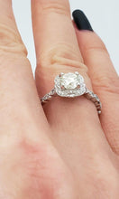 Load image into Gallery viewer, 1.00 CT. T.W. Round Diamond Ornate Halo Engagement Ring 14k White Gold
