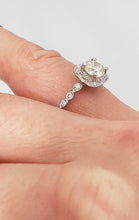Load image into Gallery viewer, 1.00 CT. T.W. Round Diamond Ornate Halo Engagement Ring 14k White Gold

