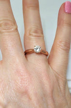 Load image into Gallery viewer, 14k Rose Gold Diamond Solitaire .56ctw VS2 Round Engagement Ring
