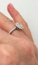 Load image into Gallery viewer, 14k White Gold 1.10ct T.W. Oval Diamond With Diamond Halo Engagement Ring

