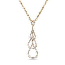 Load image into Gallery viewer, Afarin Collection .47ct Diamond Dangle Triple Drop Pendant 750 18K Yellow Gold
