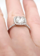 Load image into Gallery viewer, 1 1/2ct T.W. Round Diamond Halo Engagement Ring In 14k White Gold
