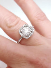 Load image into Gallery viewer, 1 1/2ct T.W. Round Diamond Halo Engagement Ring In 14k White Gold
