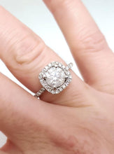 Load image into Gallery viewer, 1 1/2ct T.W. Round Diamond Halo Engagement Ring In 14k White Gold
