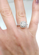 Load image into Gallery viewer, 1 1/2ct T.W. Round Diamond Halo Engagement Ring In 14k White Gold
