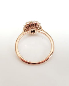 1.00ct Diamond Oval Halo Engagement Ring In 14k Rose Gold (SI2/F)