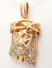 Load image into Gallery viewer, 3.00ct Diamond Jesus Pendant In 14k Rose Gold
