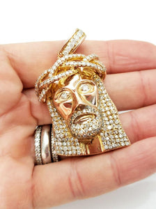 3.00ct Diamond Jesus Pendant In 14k Rose Gold