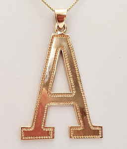 Extra Large Letter A Initial In 14k Rose Gold