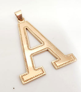 Extra Large Letter A Initial In 14k Rose Gold