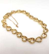 Load image into Gallery viewer, 3.00ct T.W. Diamond Heart Ribbon Tennis Bracelet In 14k Yellow Gold
