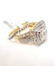 Load image into Gallery viewer, 3.00ct T.W. Diamond Cushion Frame Engagement Bridal Set In 10k Yellow Gold
