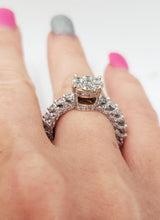 Load image into Gallery viewer, 3.25ct T.W. Diamond Composite Flower Cluster Engagement Ring In 14k Gold
