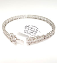 Load image into Gallery viewer, 5.00ct T.W. Baguette &amp; Round Diamond Tennis Bracelet In 10k White Gold
