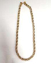 Load image into Gallery viewer, 14k Yellow &amp; White Gold 6mm Cashmere Rope Choker Necklace 16&quot;
