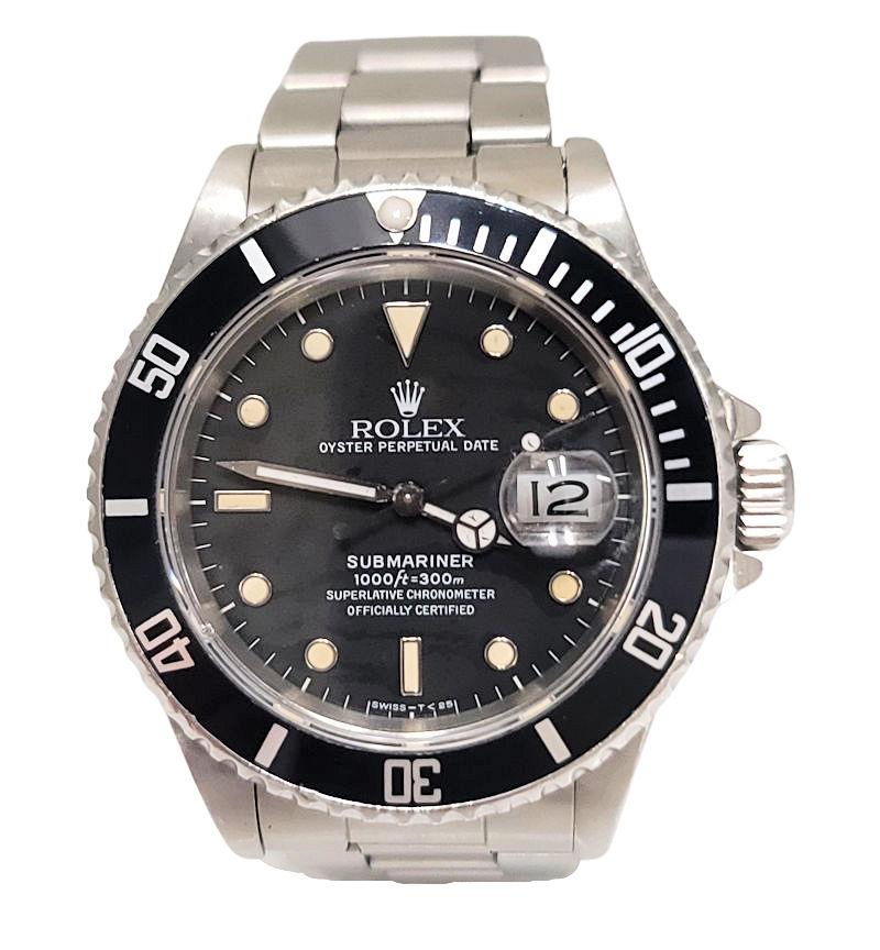 1989 40mm Rolex Submariner Stainless Steel Oyster Automatic Watch 16610