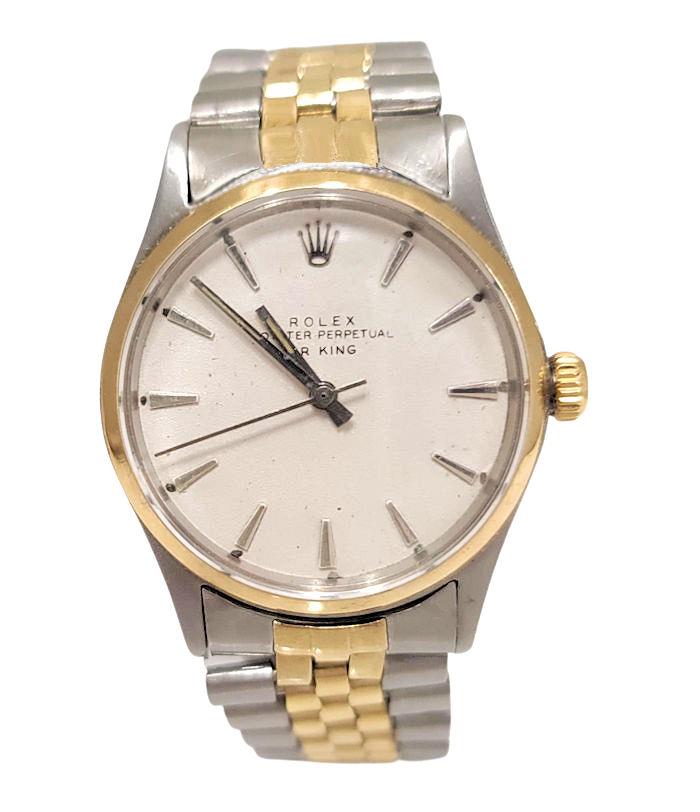 Vintage 33mm Rolex Air-king 14k Gold & Stainless Steel Jubilee Watch 6532