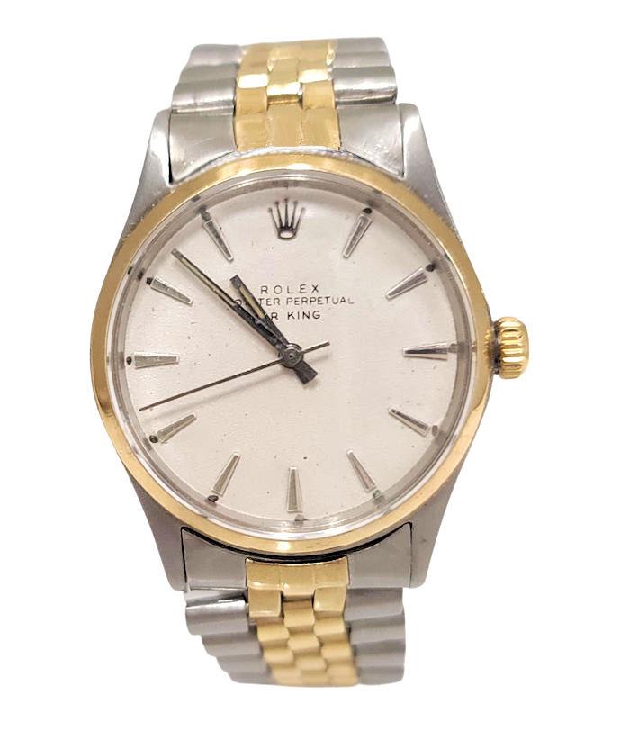Vintage 33mm Rolex Air-king 14k Gold Stainless Steel Jubilee Watch 6532