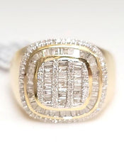 Load image into Gallery viewer, 1.00ct T.W. Baguette &amp; Round Diamond Cushion Frame Ring In 10k Yellow Gold
