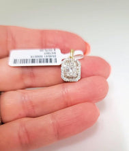 Load image into Gallery viewer, 14k Yellow Gold .50ct Diamond Emerald Shape Baguette &amp; Round Pendant

