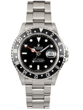 Load image into Gallery viewer, (1991) 40mm Rolex GMT Master II Stainless Steel Oyster Automatic Watch 16710
