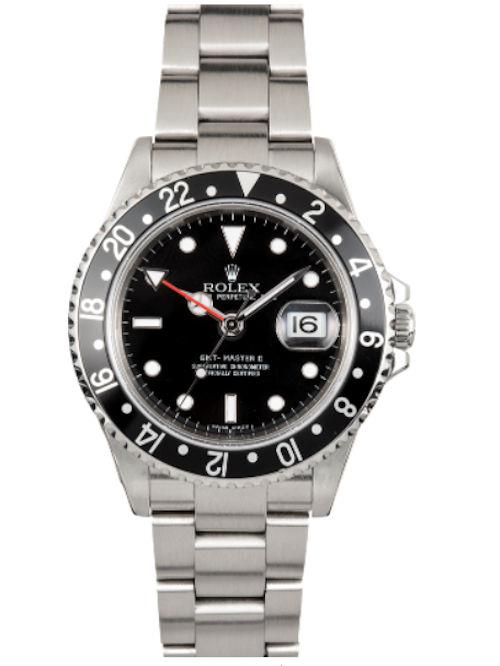 (1991) 40mm Rolex GMT Master II Stainless Steel Oyster Automatic Watch 16710