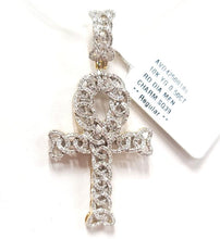 Load image into Gallery viewer, .50ct Diamond Infinity Ankh Cross Pendant In 10k Yellow Gold
