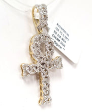 Load image into Gallery viewer, .50ct Diamond Infinity Ankh Cross Pendant In 10k Yellow Gold
