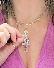 Load image into Gallery viewer, .50ct Diamond Infinity Ankh Cross Pendant In 10k Yellow Gold
