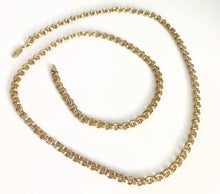 Load image into Gallery viewer, 10k Yellow Gold Double Circle Link Chain Necklace 31&quot;
