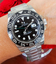 Load image into Gallery viewer, 40mm Rolex GMT-Master II Ceramic Black Bezel &amp; Dial Stainless Steel 116710LN
