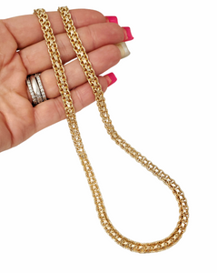 14k Yellow Gold 6.4mm Mesh Necklace Chain 18" 38.5g