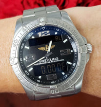 Load image into Gallery viewer, 42mm Breitling Chronometre Aerospace Digital Titanium Chronograph Watch E79362

