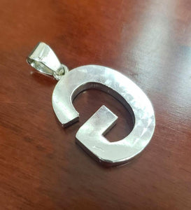 Custom-Made Letter G 1 1/4ct Diamond Pendant in 14k White Gold