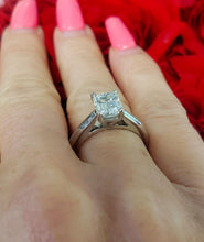 Load image into Gallery viewer, 1.50ct Emerald Cut Diamond Engagement Ring in 14k White Gold
