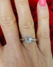 Load image into Gallery viewer, 1.50ct Emerald Cut Diamond Engagement Ring in 14k White Gold
